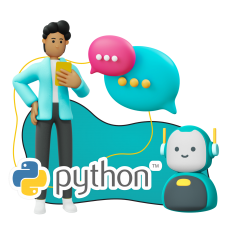 Умный чат-бот на Python - КИБЕРшкола программирования для детей, компьютерные курсы для школьников, начинающих и подростков - KIBERone г. Петропавловск - Камчатский