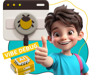 Тестирование & Vibe Debug. Охотники за багами - КИБЕРшкола программирования для детей, компьютерные курсы для школьников, начинающих и подростков - KIBERone г. Петропавловск - Камчатский
